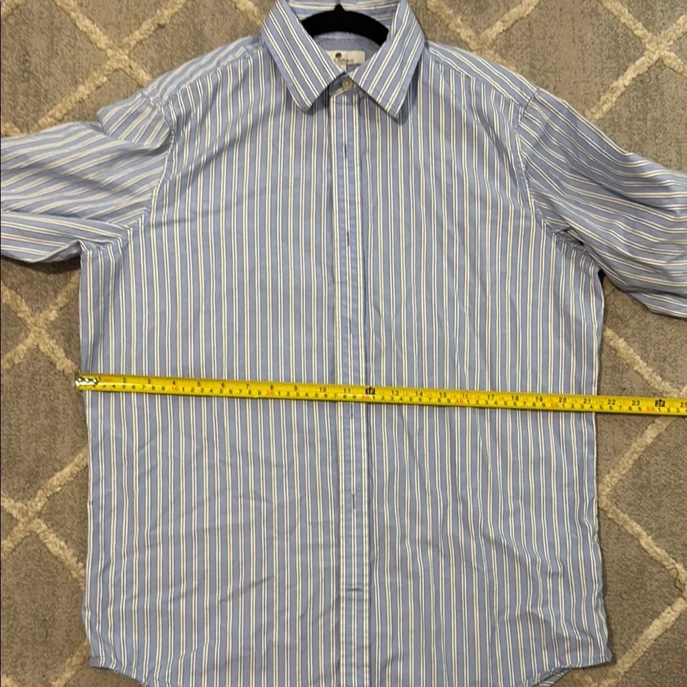 BANANA REPUBLIC Blue Striped Men's Shirt SZ M